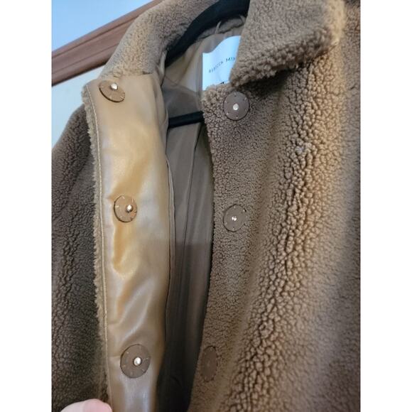 NWT Sz L Rebecca Minkoff Teddy Brown Jacket - Picture 2 of 7